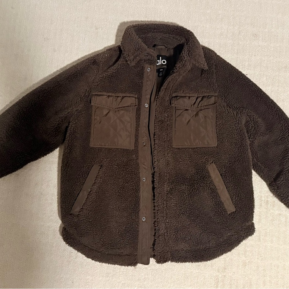Alo Brown Fleece Jacket